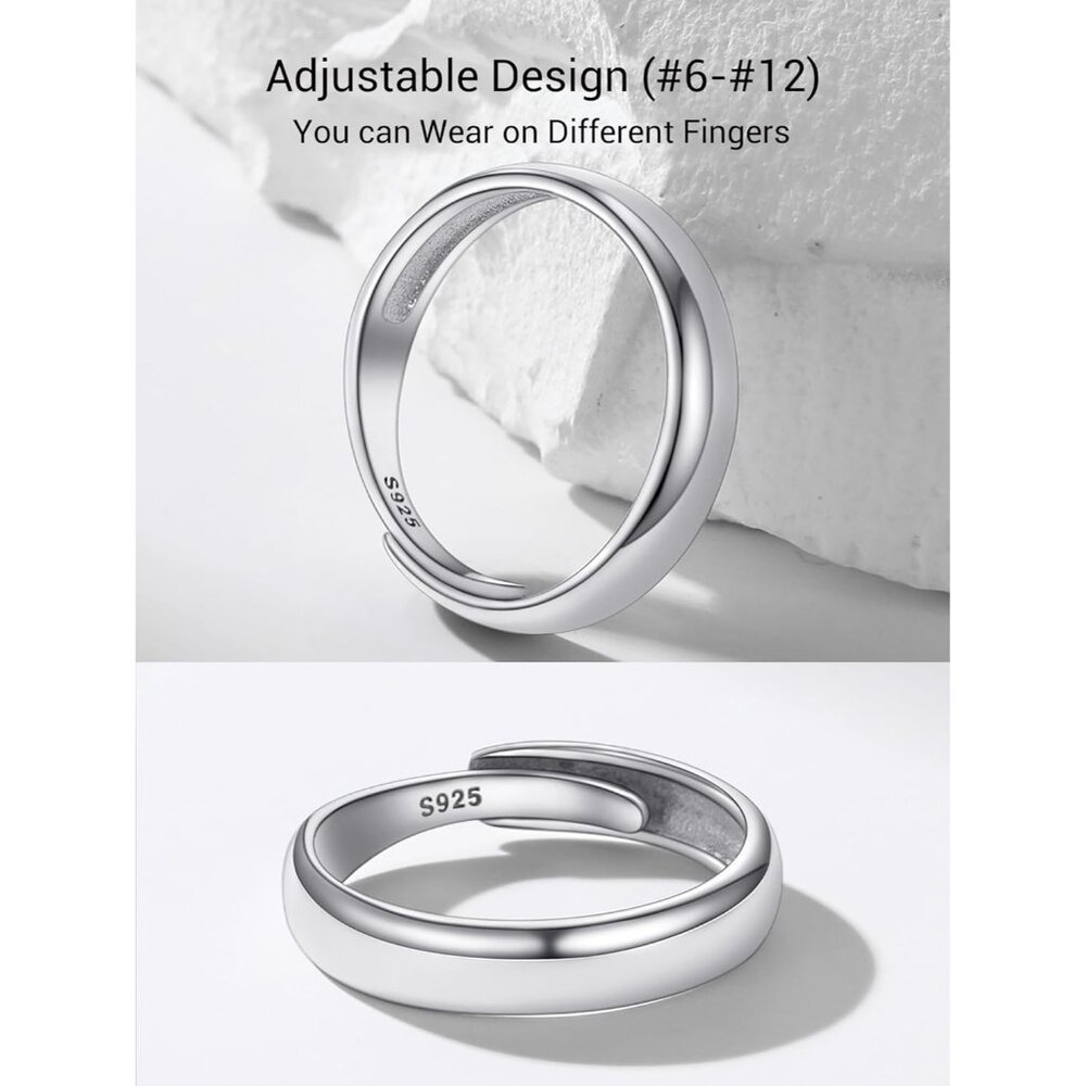 925 Sterling Silver Adjustable Stackable Knuckle … - image 3